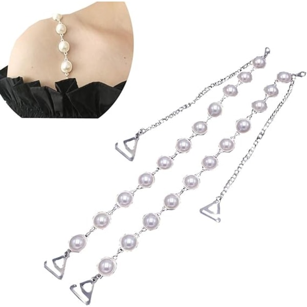 Justerbare skulderstropper Rhinestone bh-stropper udskiftning til bh-toppe D
