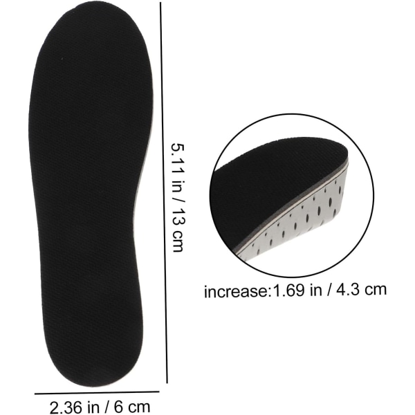 1 par hælhøjde såler hælløft indlægssåler højde såler smidige såler sko puder til høje hæle såler til høje hæle silikone