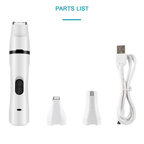 Pet Hair Trimmer, 3 In 1 Pet Hair Trimmer Usb Rechargeable, Nail Trimmer