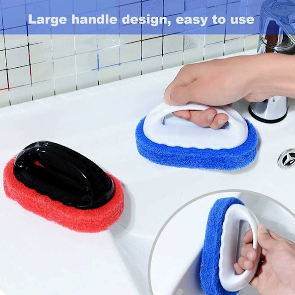 4 st Tiler Claw Rengöringssvamp (Blå Röd)