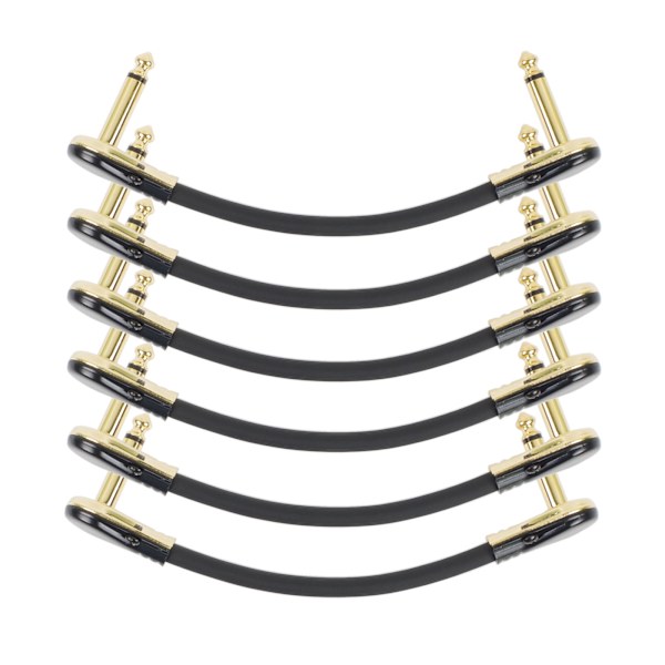 Donner 6 tum gitarr patchkabel gitarr effektpedal kablar guld 6 pack PVC