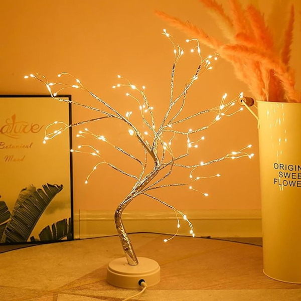 Bonsai Bordlampe, Lystræ med 108 LED-perler, Juledekoration Tab