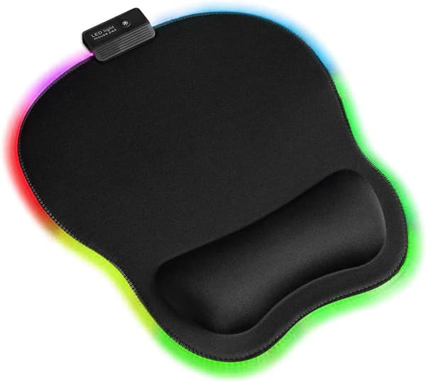 TEACHER'S EDITION Ergonomisk LED-musemåtte med håndledsstøtte, LED