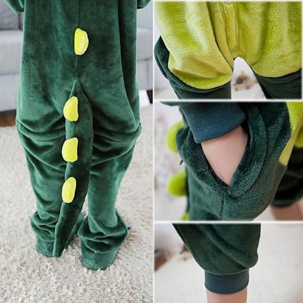 Lasten flanellipyjama-eläinasusetti Talvi Onesie Pojat Tytöt Cosplay Fancy Dre