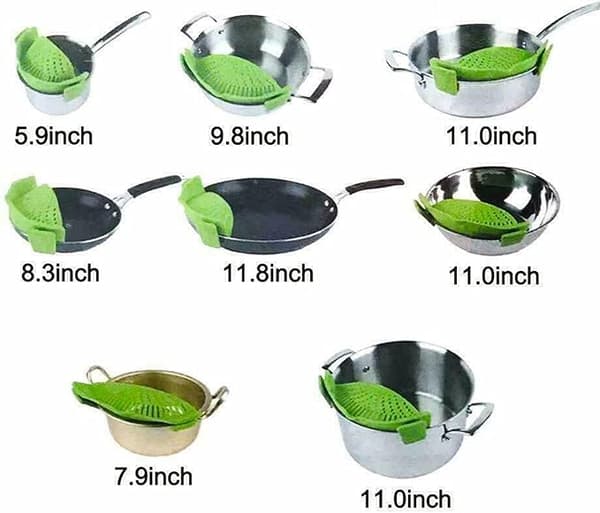 2 st Clip-on-sil, gryt sil för pasta kött grönsaker fr
