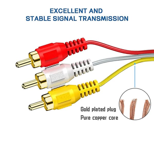 Hdmi-Rca-kaapeli, 1080p Hdmi-3rca-kaapeli, punainen