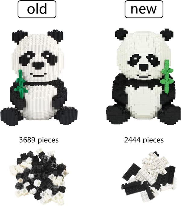 Panda Mikro Byggeklodser Dyr Mini Byggelegetøjs Klodser, Version Tilfældig