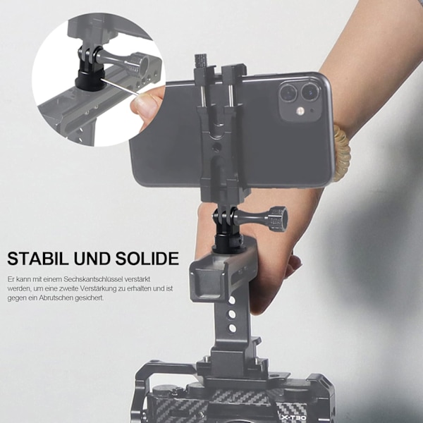 Aluminium 1/4\" Kamerafäste Adapter Rotationsbar för GoPro Stativ