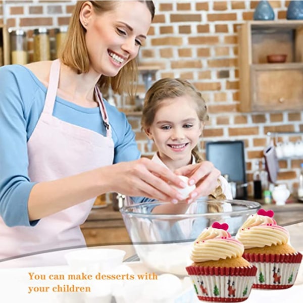400 st jul cupcake wrappers, färgglada pappersbakformar för tårta