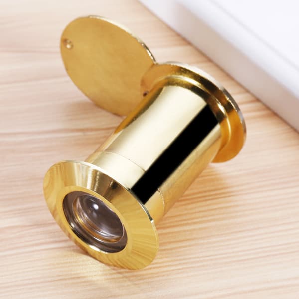 Messing Dørkikkert Dæksel 200° 46-76mm Dør Poleret Guld 2 Stk