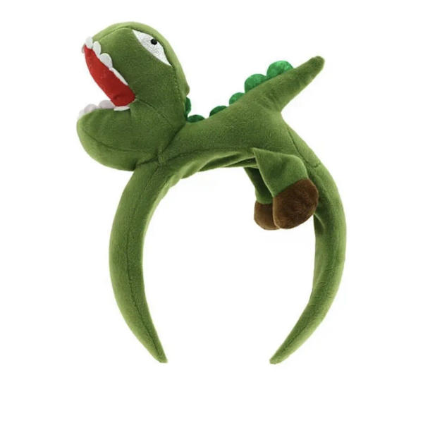 4 stk dinosaur ørehodebånd dyr tegneserie hodeplagg plysj tema P
