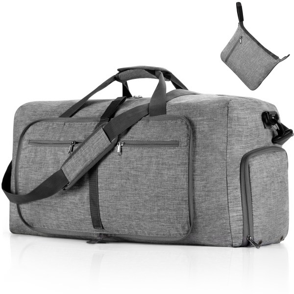 Versatile Folding Travel Bag: This 65l Weekend Bag，gery