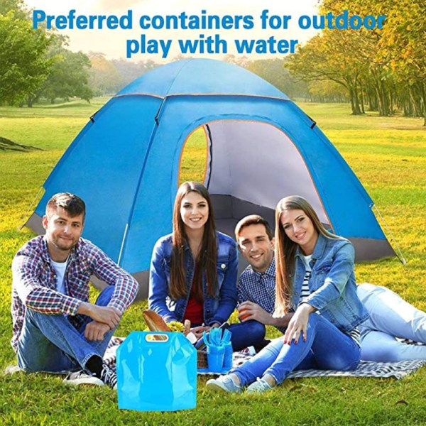 Utomhus bärbar hopfällbar vattenpåse, campingvattenförvaring, ryggsäcksvattenhållare 3 st