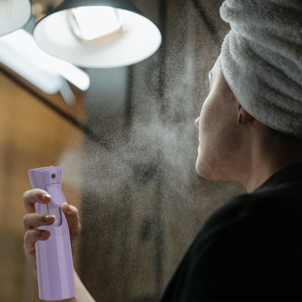 Hårsprayflaska, 200ml Återfyllningsbar Frisör Ansikts Sprayare, Återanvändbar Tom Mist Sprayflaska, för Salong, Trädgårdsskötsel och Hudvård, Lila