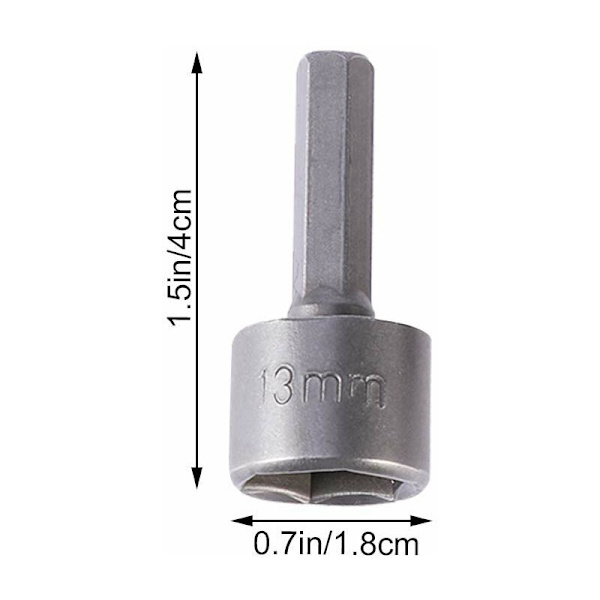 9-delt sett med 5-13 mm imperial sokkelbor med slagmutter for 1/4 sekskant S