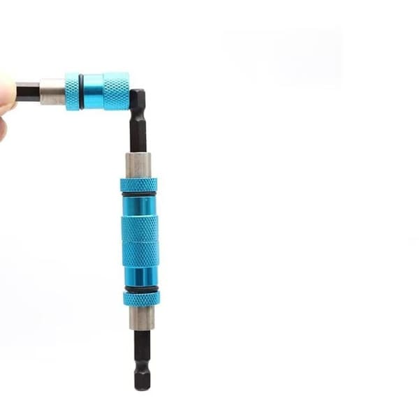 5 stk magnetisk bitholder med dybdestopp - Lengde 57 mm, blå