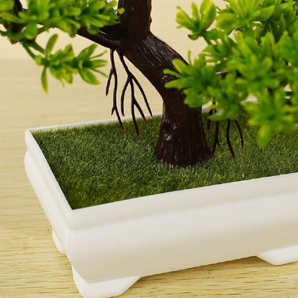 Kunstig fyrretræ Bonsai plante til kontor/vindueskarm/gård