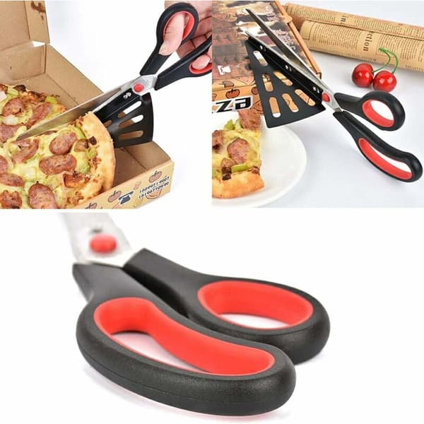 -Pizzasaaret, teräspizzasaaret tarjoilulapiolla - Pizzaleikkuri