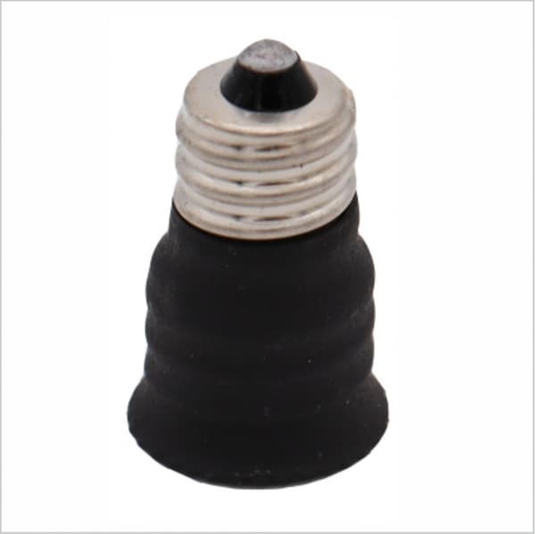E12 til E14 Lampefod Adapter Konverter, Lampefod Adapter kompatibel med Glødelamper, LED, Halogen Energibesparende Lamper (10 stk, Sort)