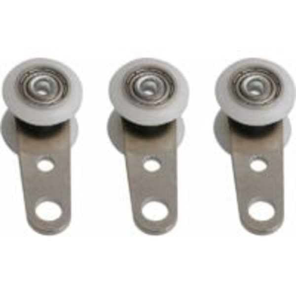 10 rullan sarja patio-oviin tai liukuoviin - metallia ja muovia - 4,5 x 1,9 cm