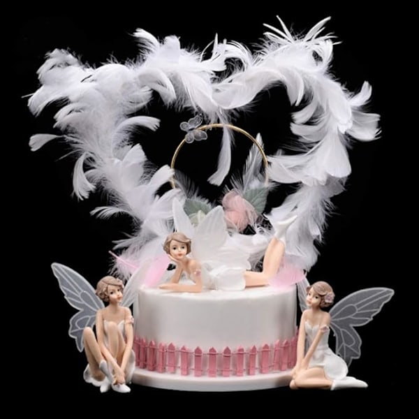 Tinkerbell-figuriner for pynt, bord, bil, kake, kontor, hjem - 3 stk