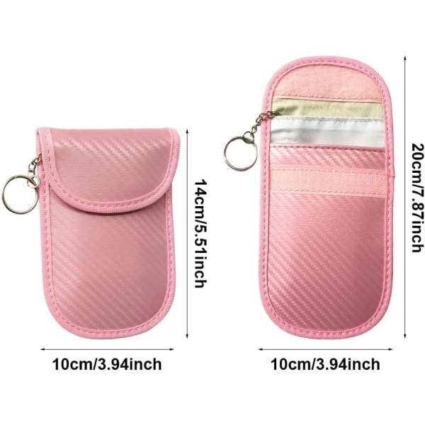 2-pack Keyless Go-skydd bilnyckelväska, signalblockeringsväska,