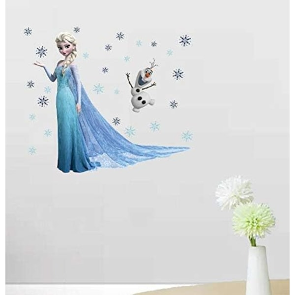 Frosne Disney-veggklistremerker Frosne stue flyttbare Elsa-veggklistremerker