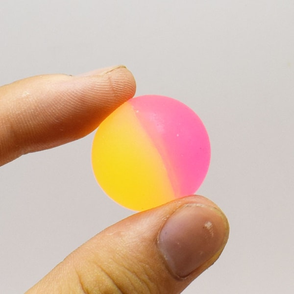 100 sprettballer (tilfeldige farger), gummiballer for barn