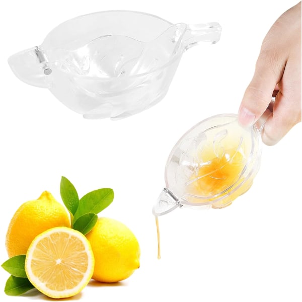 2 st manuella citronpressar, transparent citronpress