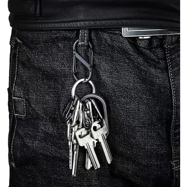 S-formede karabinhager 25 stk., dobbelte fjeder nøglering clips, 8-formede karabinhager, låseclips til hjemmet