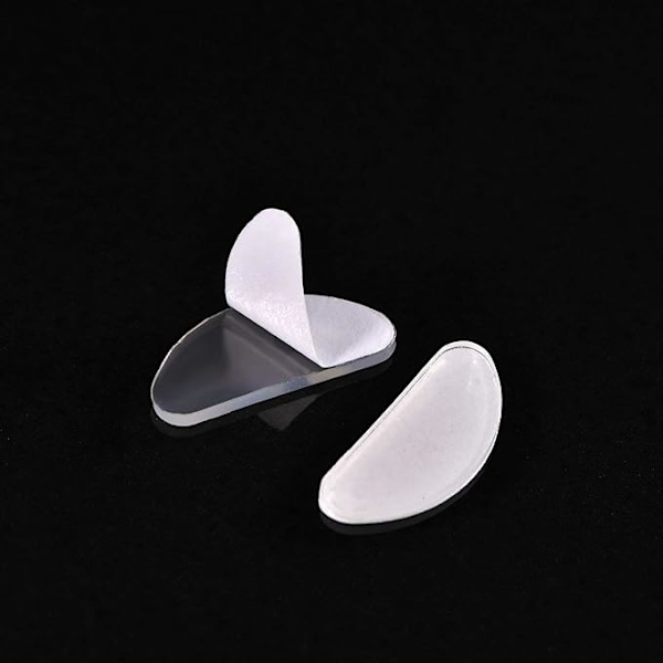 18 par glasögon näskuddar glasögon självhäftande silikon halkfri (transparent, 1,5 mm)