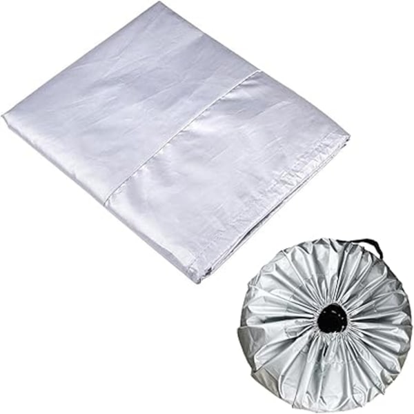 Reservdäcksskydd, Bilskydd för däck, Däckskydd, Vattentätt Däckskydd, Reservdäcksskydd, Diameter 65 cm, Silver (med Handtag