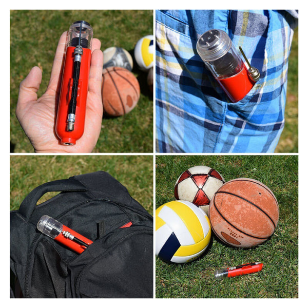 Ballpumpe mit Nadeln, Mini-Handluftpumpe, tragbares Zwei-Wege-Push-and-Pull