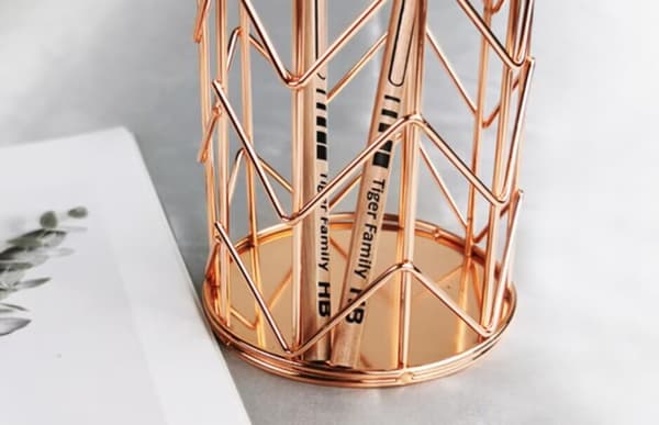 Pen Holder Mesh Blyantholder Metal Blyantholder til skrivebordskontor Pen Organizer
