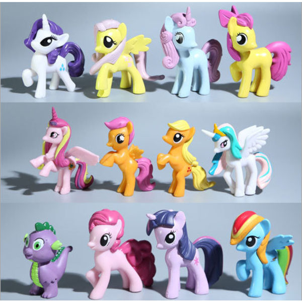 12-pack My Little Pony MLP Friends Figurer 7cm flerfärgad