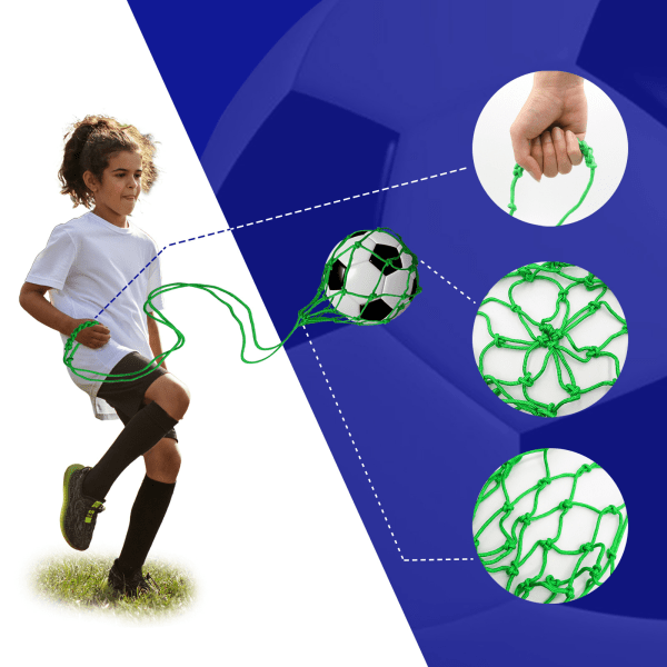 2 stk. Solo Fodbold Kick Trainer Fodbold Bungee Træning Jonglering Net Soc