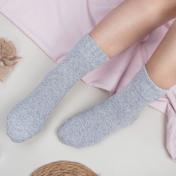5 paria naisten villaiset sukat paksut neulotut vintage talvi lämpimät ja mukavat Cre