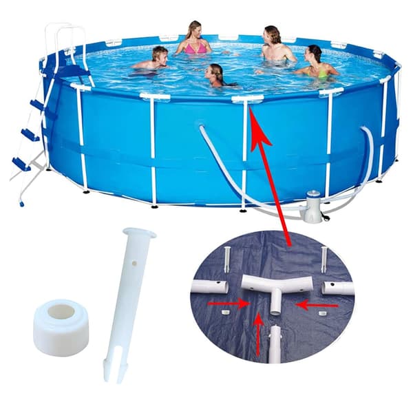 12 st poolpinnar, poolpinnar ersättningsstift, plastpoolkopplingar, plaststift, poolkopplingar, poolramstift, poolkopplingsstift (12 st)