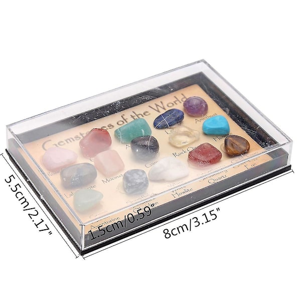 Stenkollektion Mix Gems Kristaller Naturliga Undervisningsmineralmalm Prover