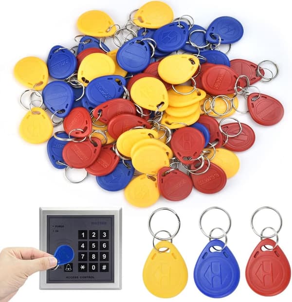 30 st Åtkomstkontroll Nyckelbricka Rfid Badge 125khz Id RFID Tag ABS Dörr RFID Brickor Programmerbar Närhetskontrollkort kompatibelt Åtkomstkontrollsystem(
