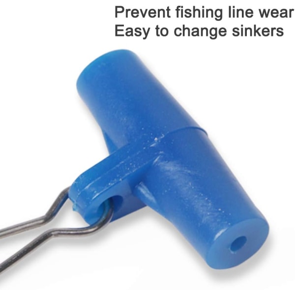 Fiskesänkeslider, 30-pack Duo Lock Snap Sliding Swivels Fishi