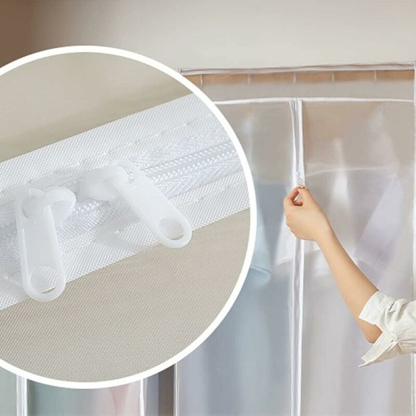 Garderob Kläder Hängande Förvaringsväska Hängande Väska Stor Kapacitet Kläder Skyddsväska Genomskinlig, Dammtät, Fuktsäker, 60 50 90Cm