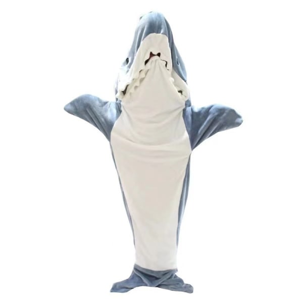 Shark Blanket Hoodie Vuxen - Shark Onesie Adult Bärbar filt - Sha