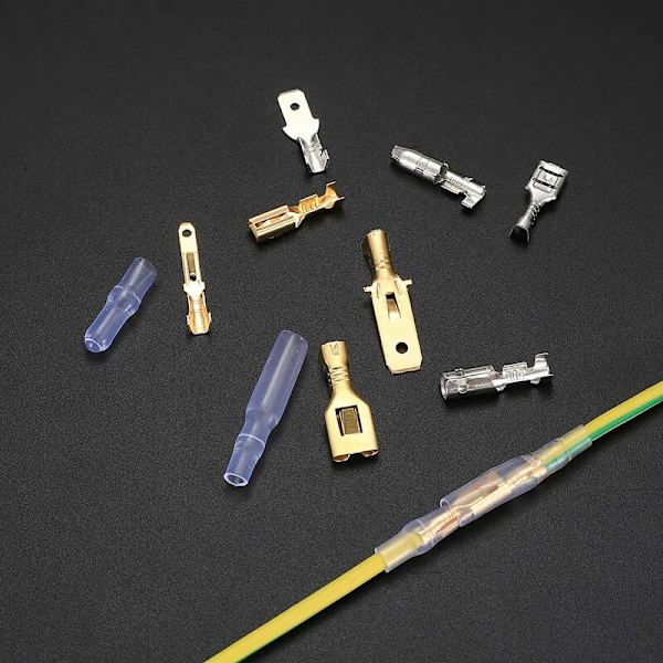 150 stycken Automotive Electrical Crimp Lug Kit, 6,3 mm 4,8 mm 2,8 mm Elektriska