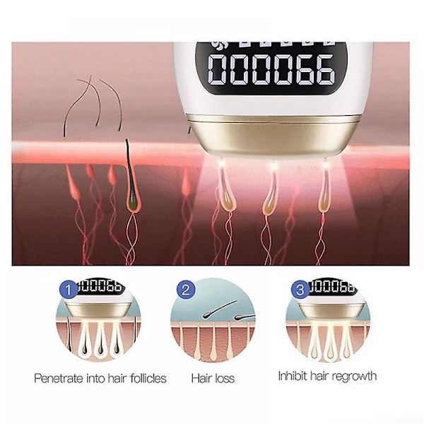Laser Hårfjerningsmaskine 5 Niveauer Ansigtshår Epilator