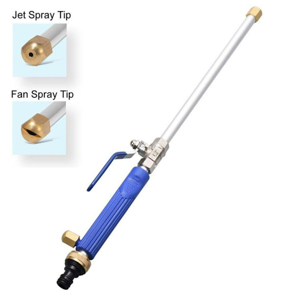 Jet Lance, Højtryksrenser Vandstråle, Sprinkler Rengøringsværktøj Spray Dyse til Vanding Blomster/Planter/Have/Bil (Blå)