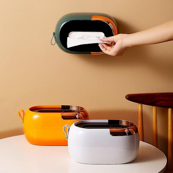 Nordisk stil vævsæske Praktisk sød vævsdispenser til hjemmekontor 1 stk-grøn