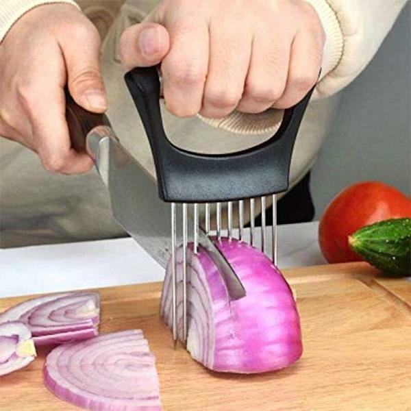 Mat Skivare Assistent Verktyg, Tomat Kött Lök Hållare Skivning Bärbar Kitch