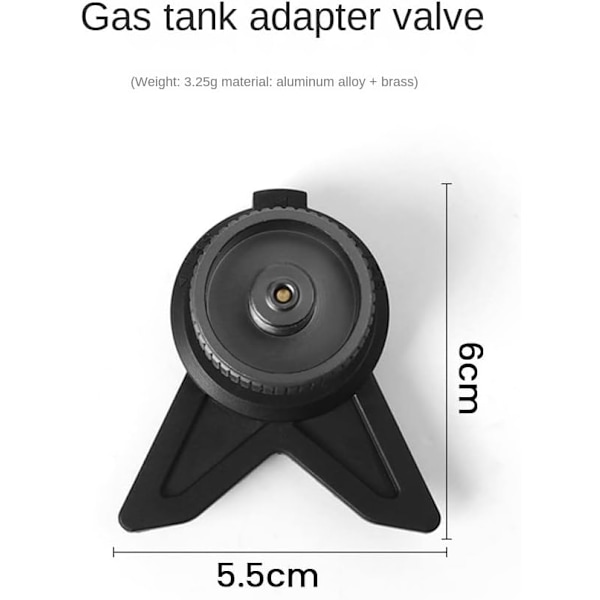 1 stk. Camping Kogeplade Adapter Aluminium Gastank Adapter Konverter Hoved Gas Connector