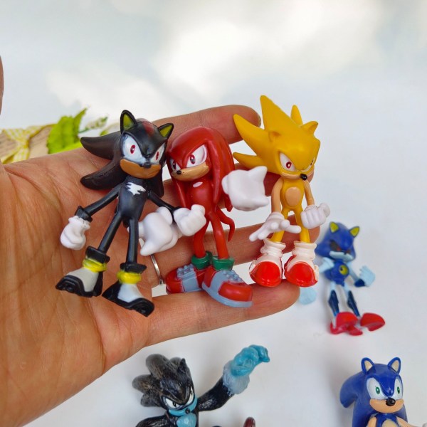 Sonic The Hedgehog Figurer 6 st Set Pvc Action Characters Leksaker